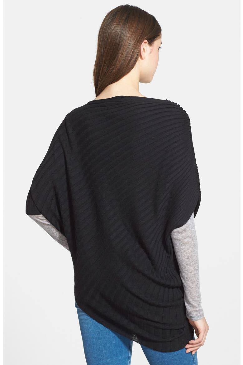 Ruched Sleeve Boatneck Sweater, Alternate, color, RICH BLACK