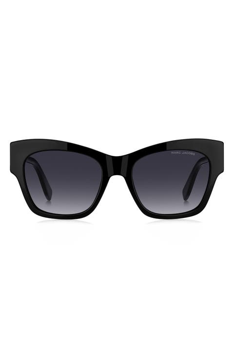 54mm Gradient Rectangular Sunglasses