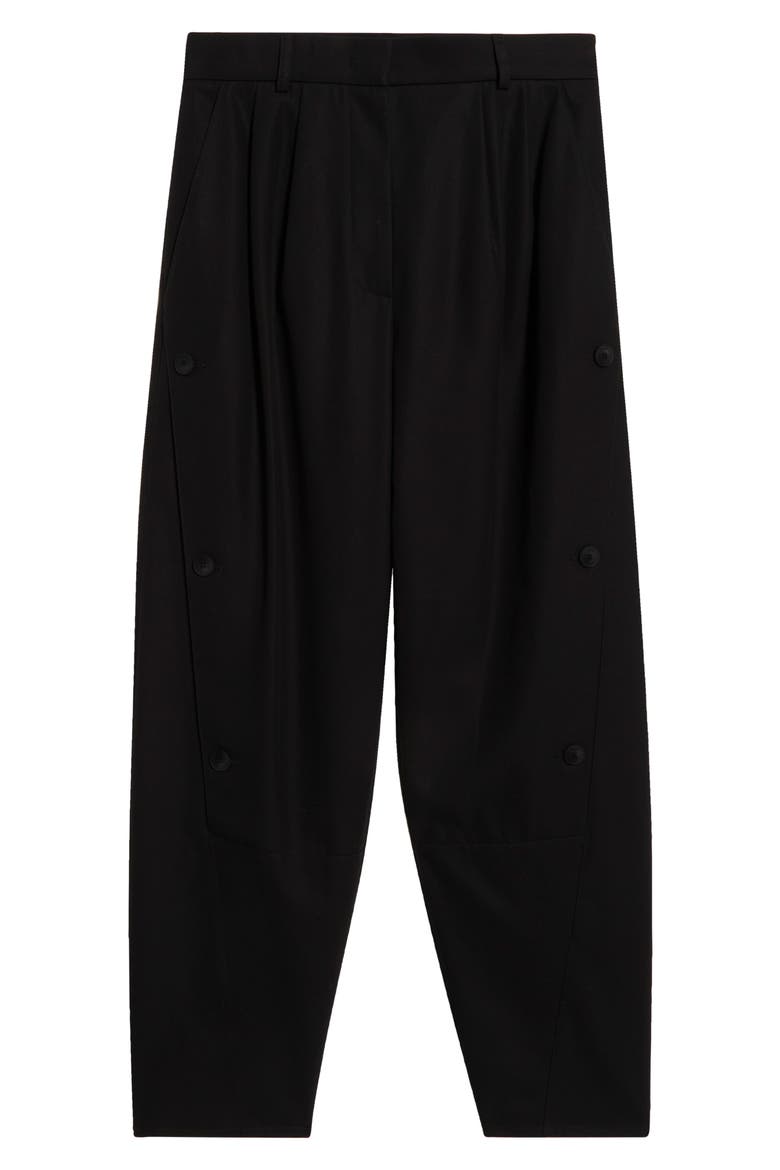 Duomo Button Detail Tapered Pants, Alternate, color, BLACK