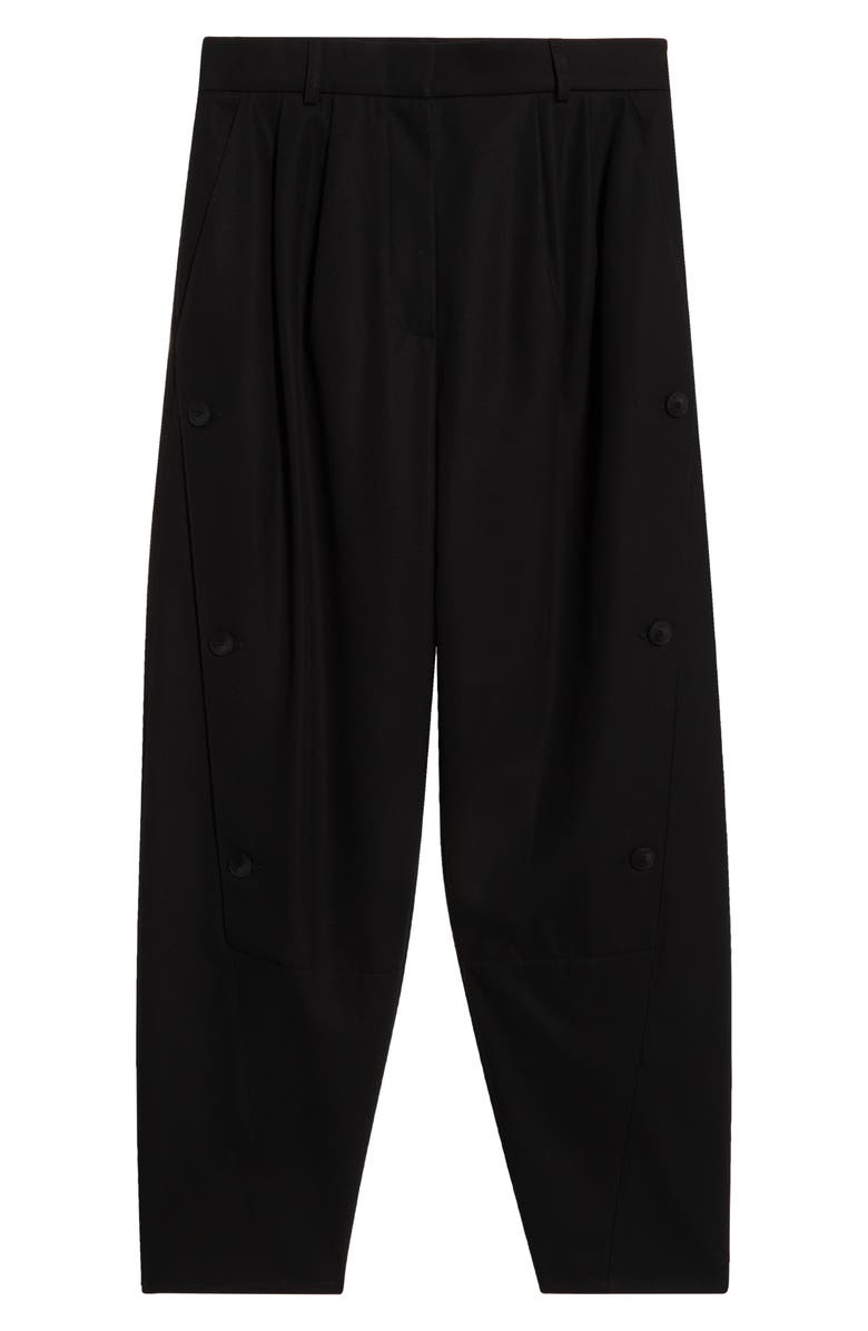Max Mara Duomo Button Detail Tapered Pants, Alternate, color, Black