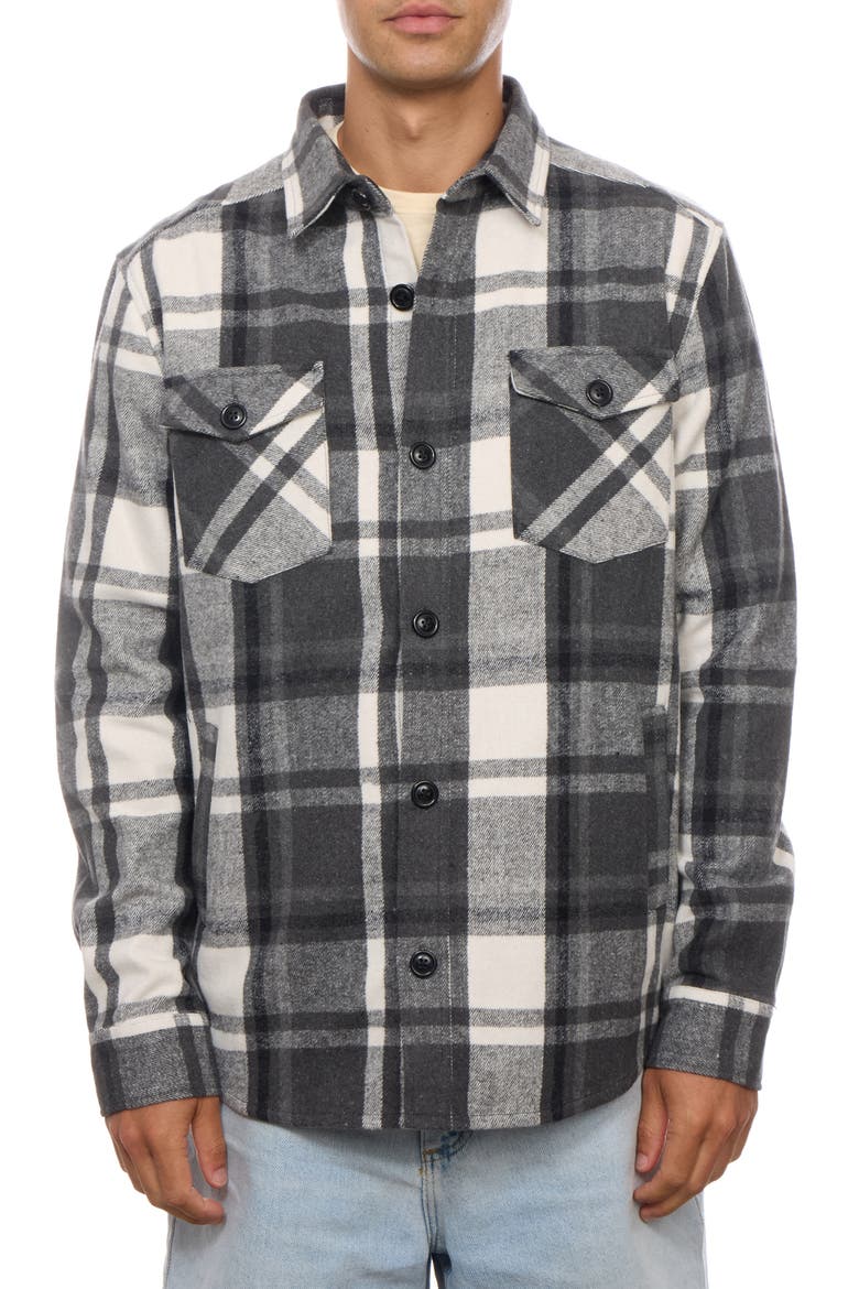 Heavyweight Plaid Shirt Jacket, Main, color, CHARCOAL