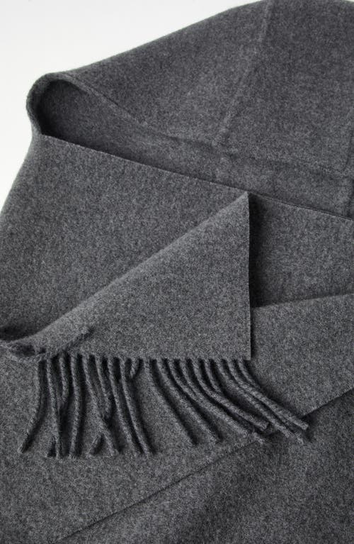 Brunello Cucinelli Wool-cashmere Hooded Scarf In Lead