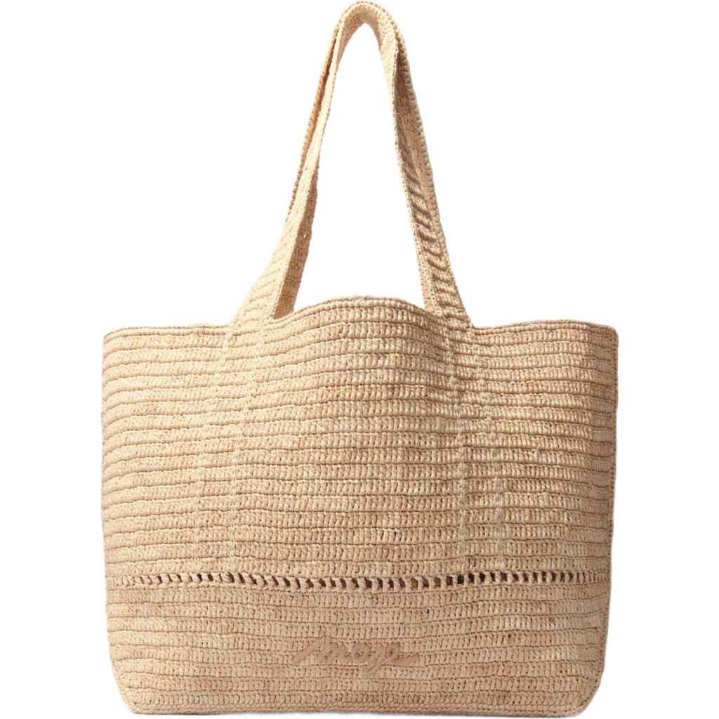 Shop Maje Crocheted Raffia Tote Bag
