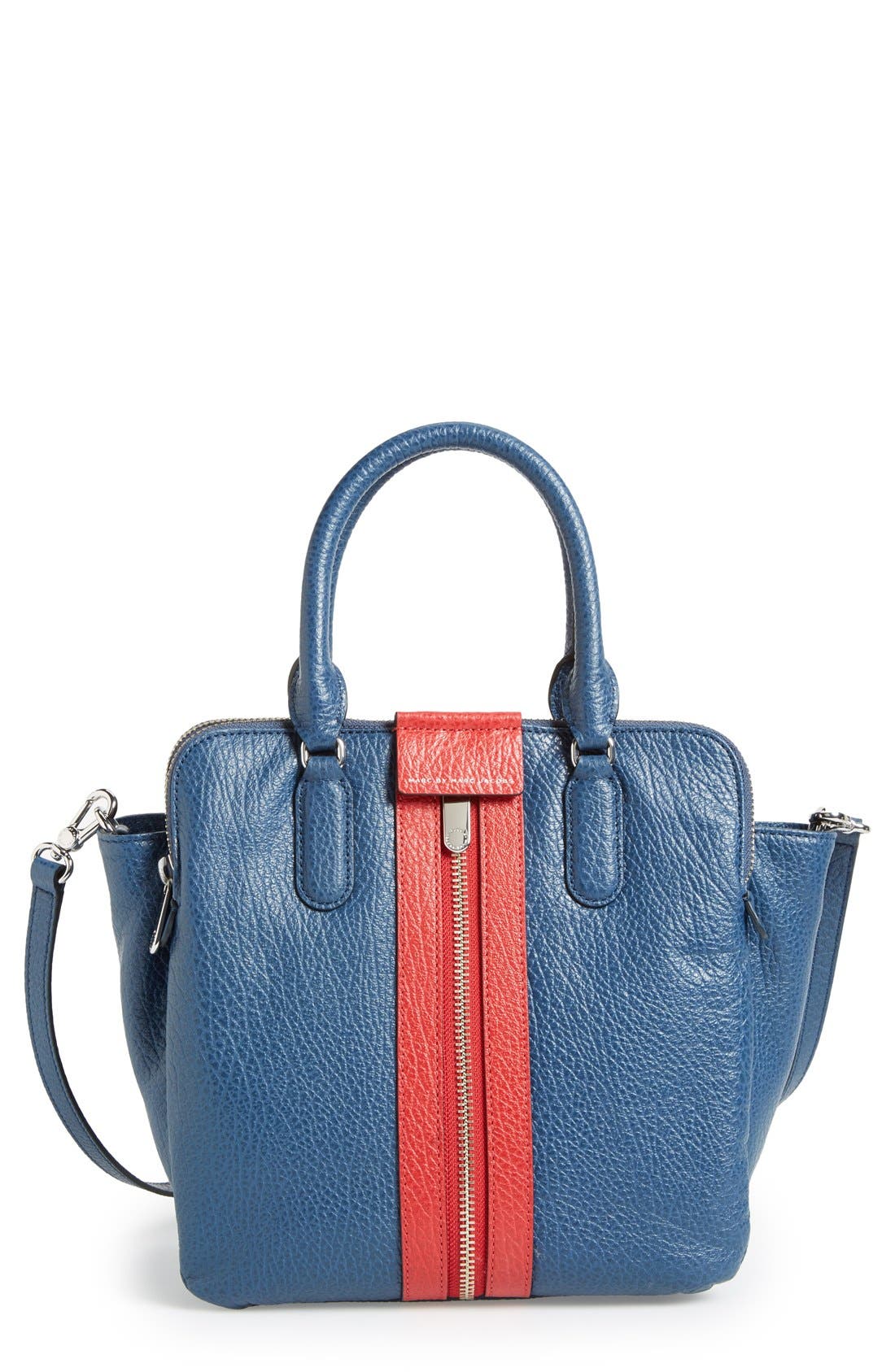 MARC BY MARC JACOBS 'Roadster' Satchel, Main, color, DEEP BLUE MULTI