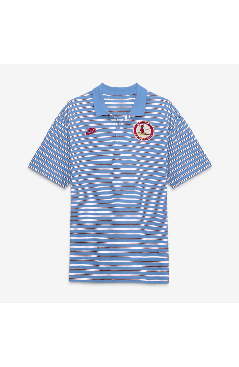 Nike Men's Nike Light Blue St. Louis Cardinals Cooperstown Collection Dri-FIT Victory Striped Polo, Alternate, color, Light Blue