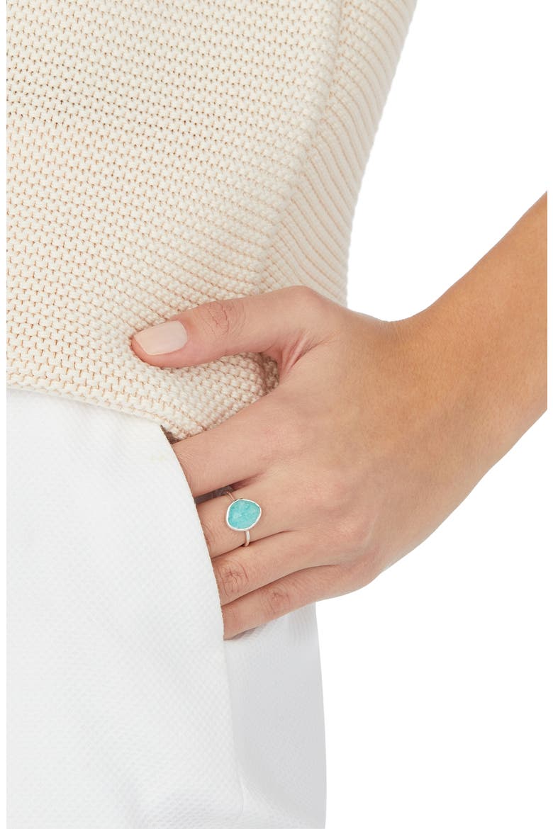 Siren Stacking Ring , Alternate, color, SILVER/ AMAZONITE