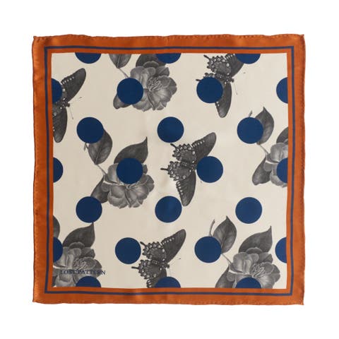 Noir Floral Silk Pocket Square