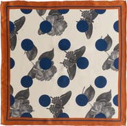 Lost Pattern Noir Floral Silk Pocket Square