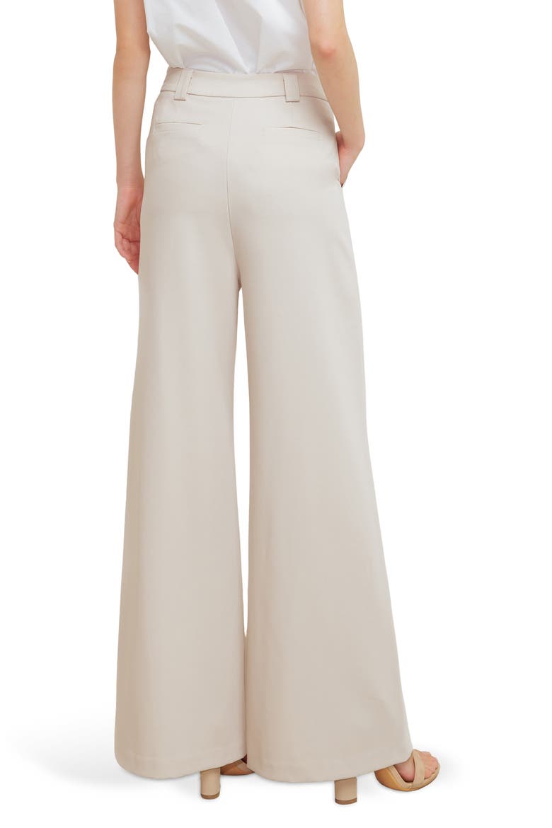 Seamed Wide Leg Pants, Alternate, color, LIGHT BEIGE
