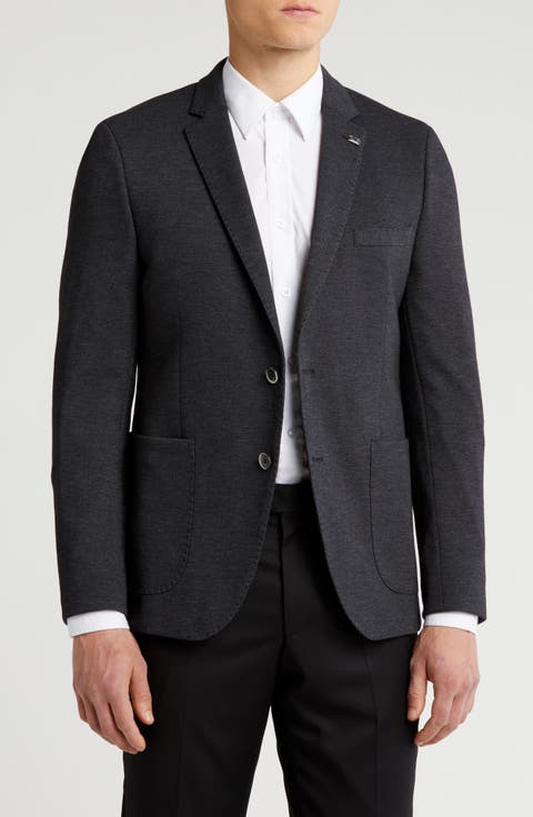 Notch Lapel Cotton Blend Sport Coat