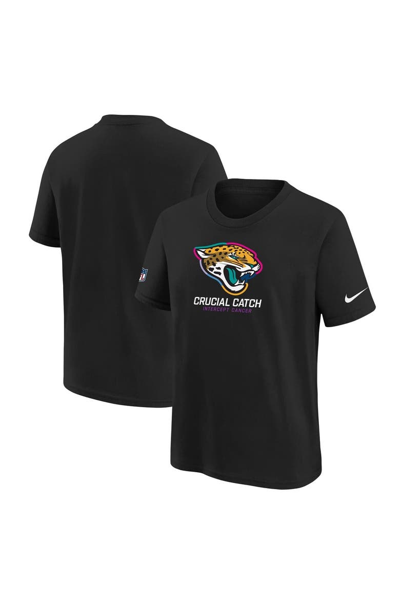 Youth Nike  Black Jacksonville Jaguars 2024 NFL Crucial Catch T-Shirt, Main, color, Black
