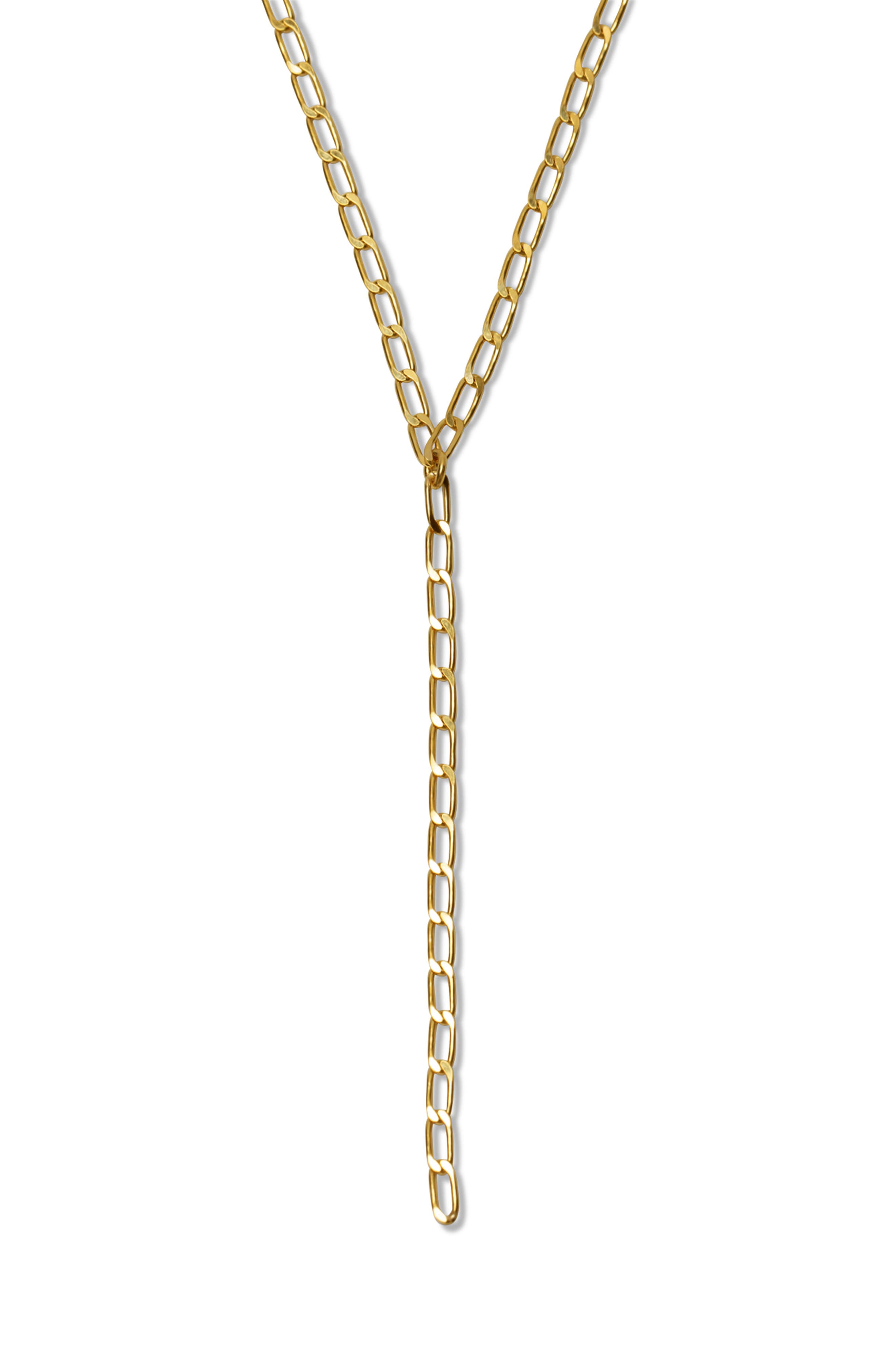 Argento Vivo Sterling Silver Paper Clip Chain Y-Necklace