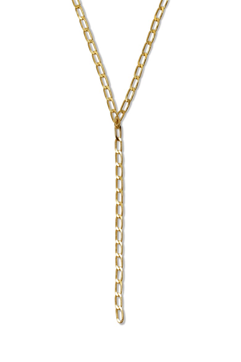 Paper Clip Chain Y-Necklace, Main, color, GOLD