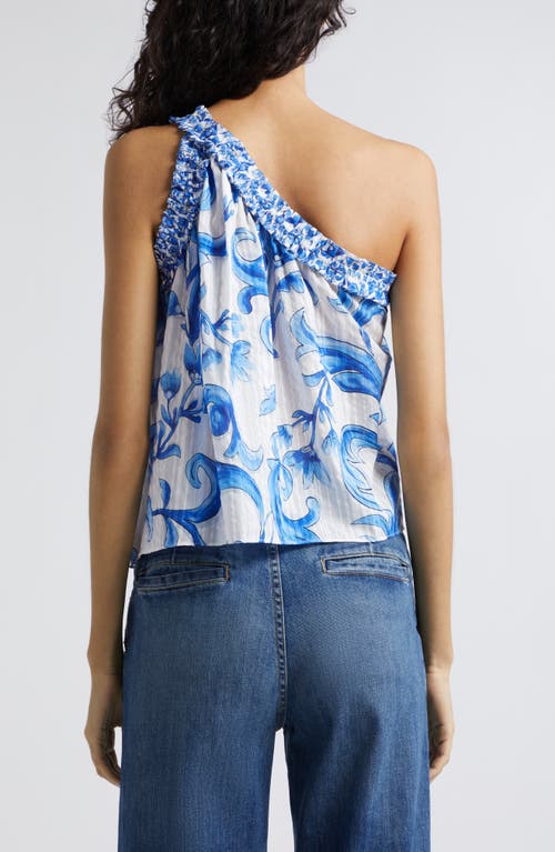 Ramy Brook Florence Print One-shoulder Top
