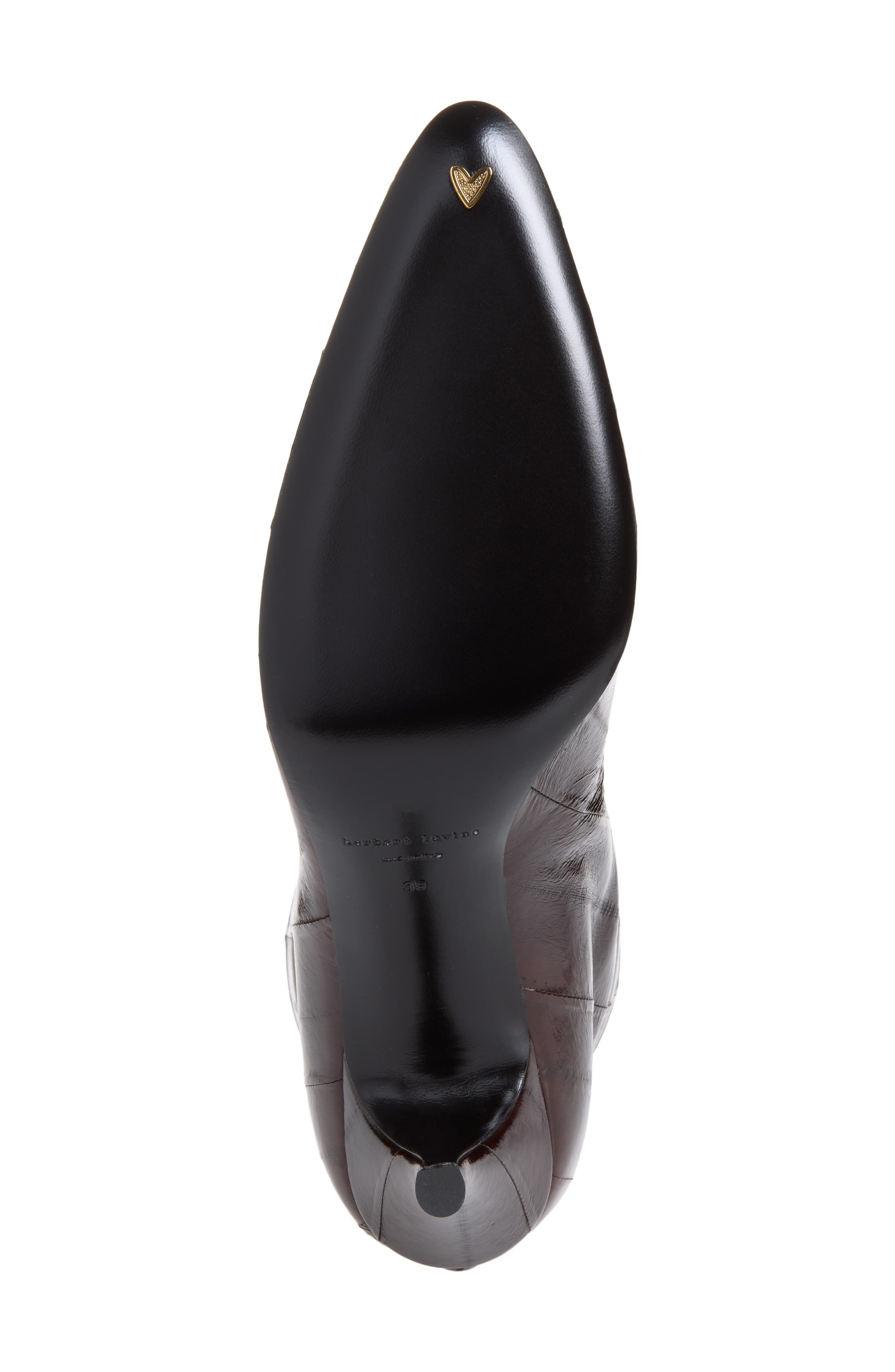 Silhouette Pointed Toe Eelskin Boot, Alternate, color, EEL DARK BROWN