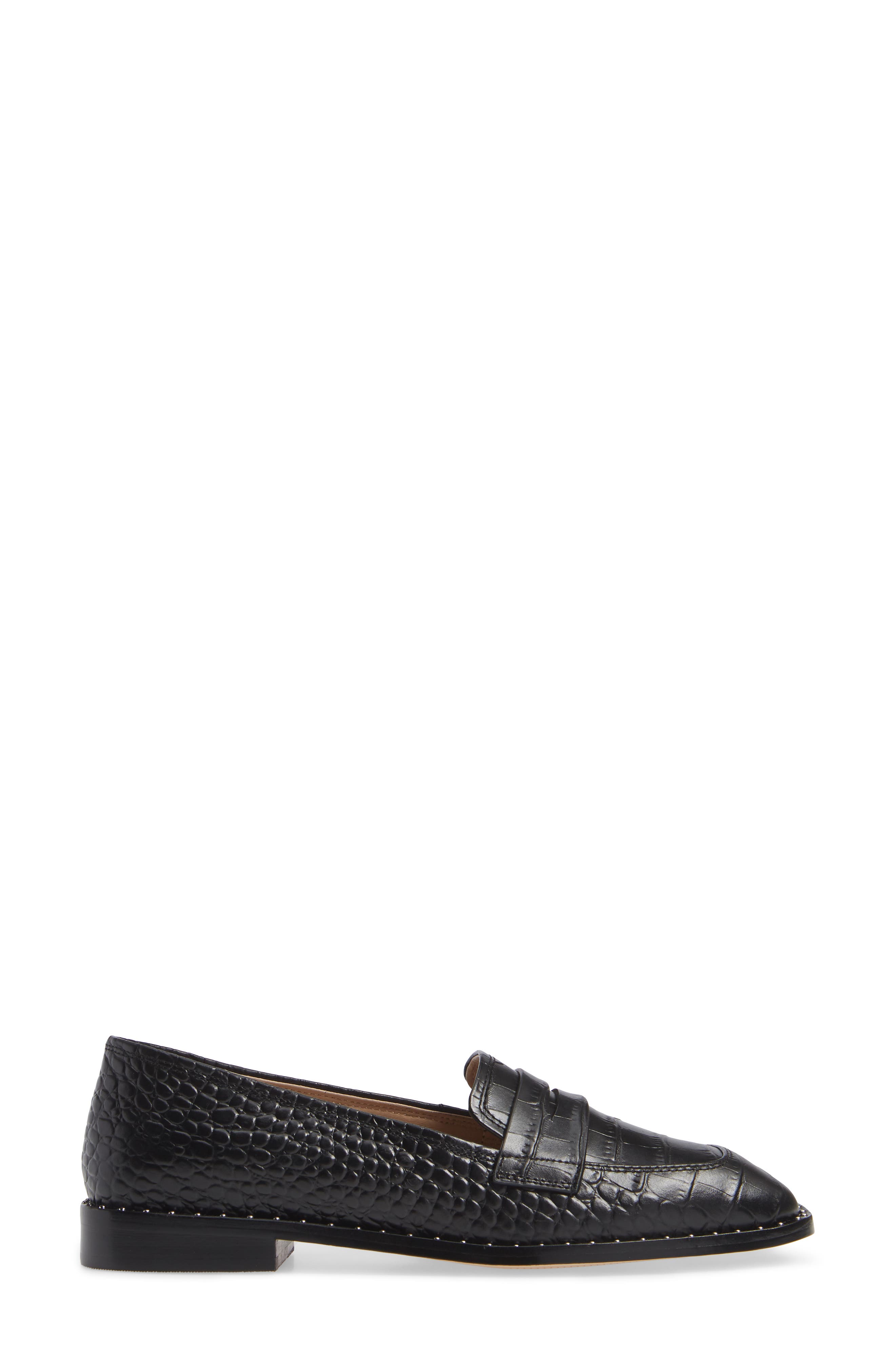 Amado Loafer (Nordstrom Exclusive), Alternate, color, BLACK EMBOSSED CROCO LEATHER