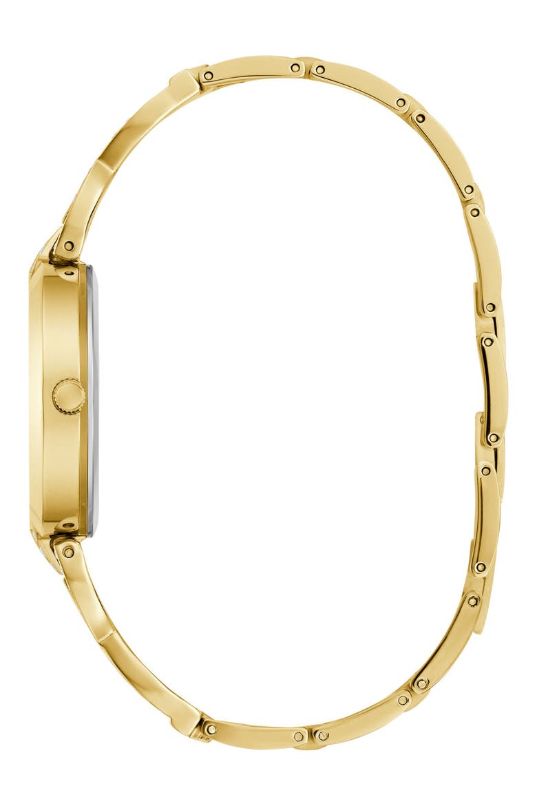 Coral Glitter & Crystal Goldtone Bracelet Watch, 32mm, Alternate, color, GOLD