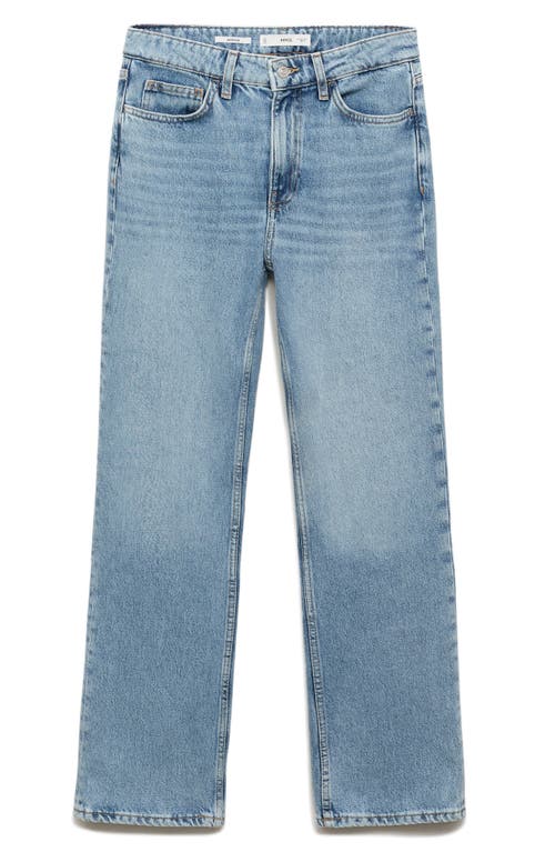 Mango Matilda Mid Rise Straight Leg Jeans In Blue