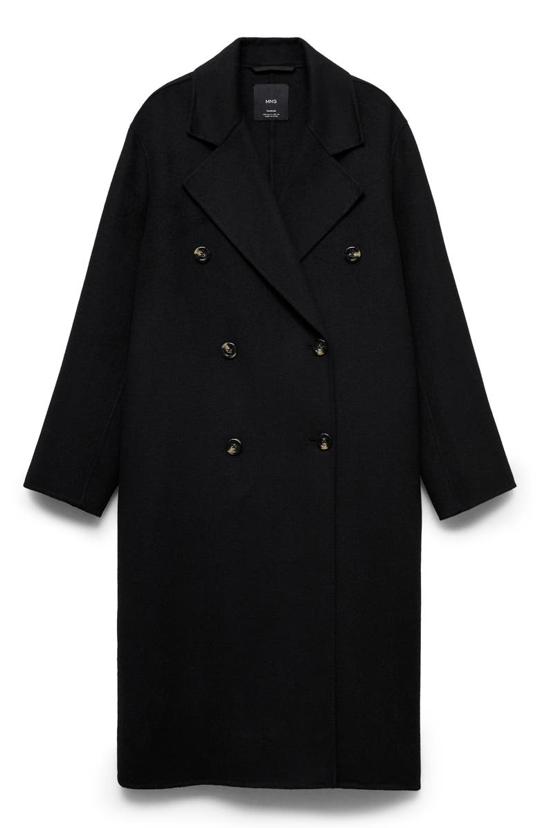 MANGO Picarol Oversize Double Breasted Wool Blend Coat, Alternate, color,