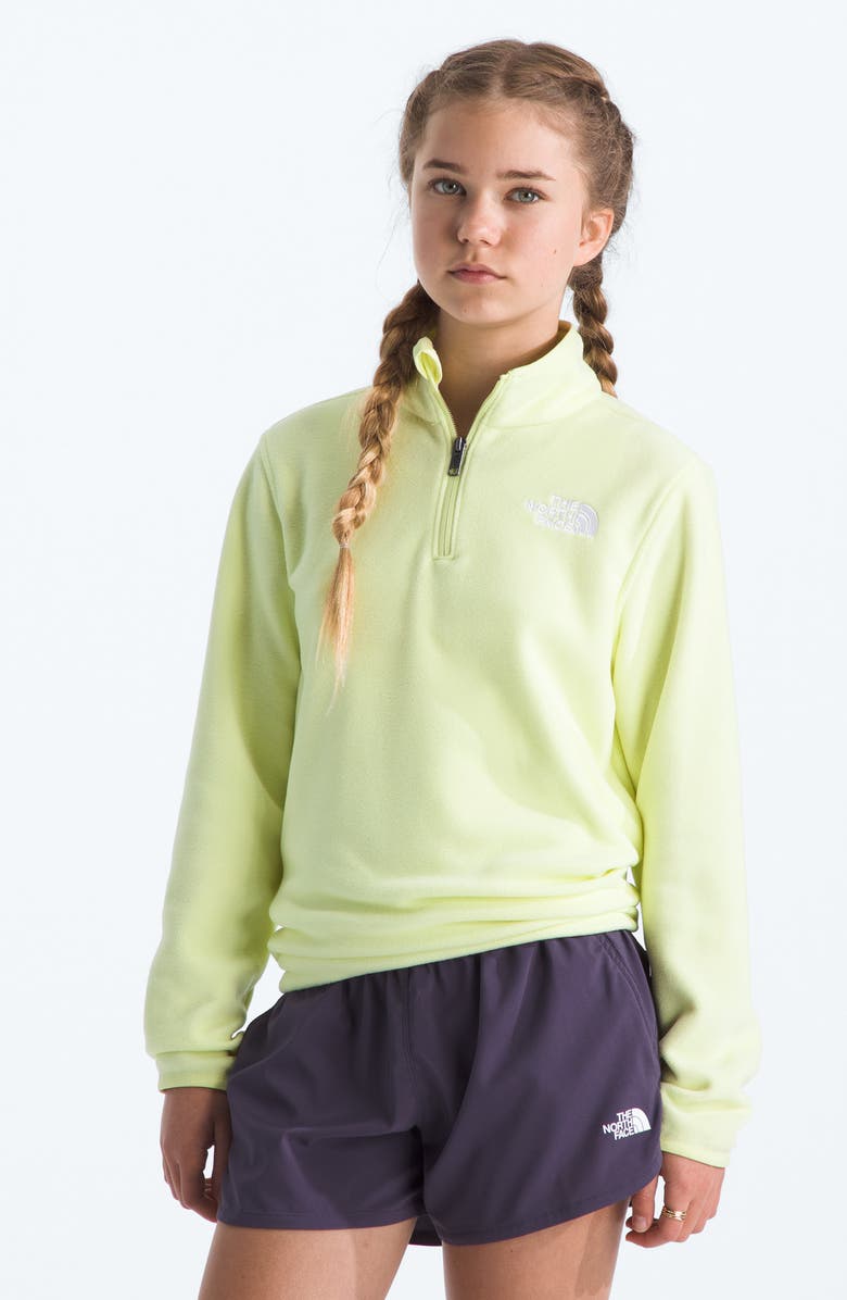 The North Face Kids' Glacier Half Zip Pullover, Alternate, color, Lemon Mist