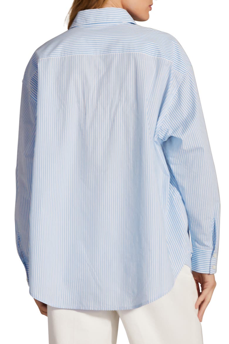 The Ex-Boyfriend Stripe Cotton Shirt, Alternate, color, PROVENCE STRIPE