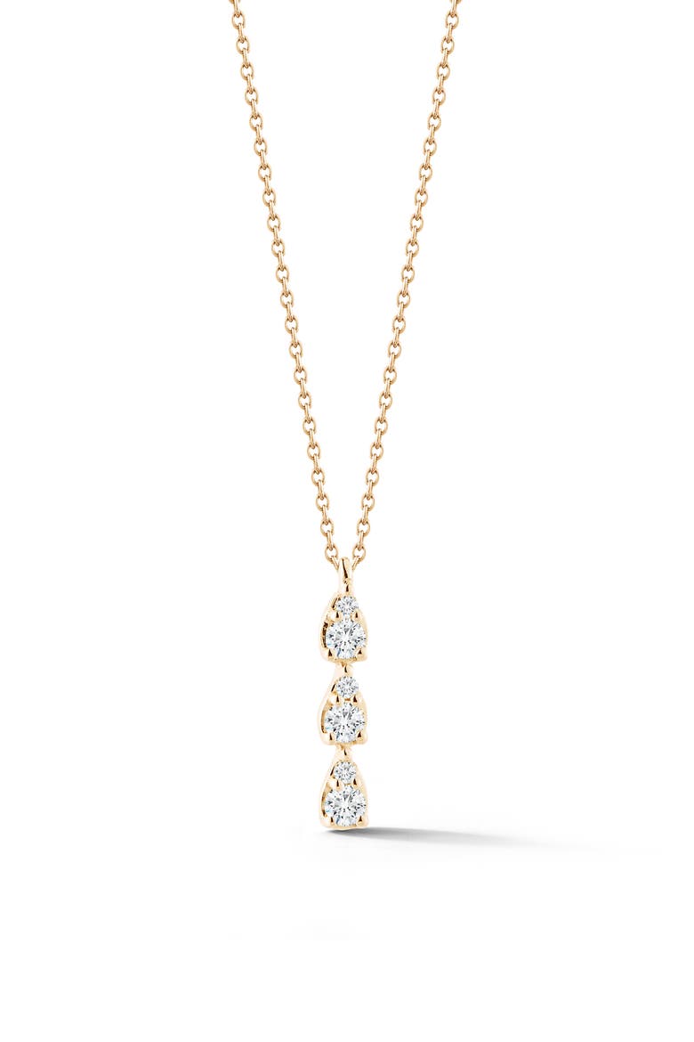 Sophia Ryan Triple Diamond Drop Necklace, Main, color, YELLOW GOLD