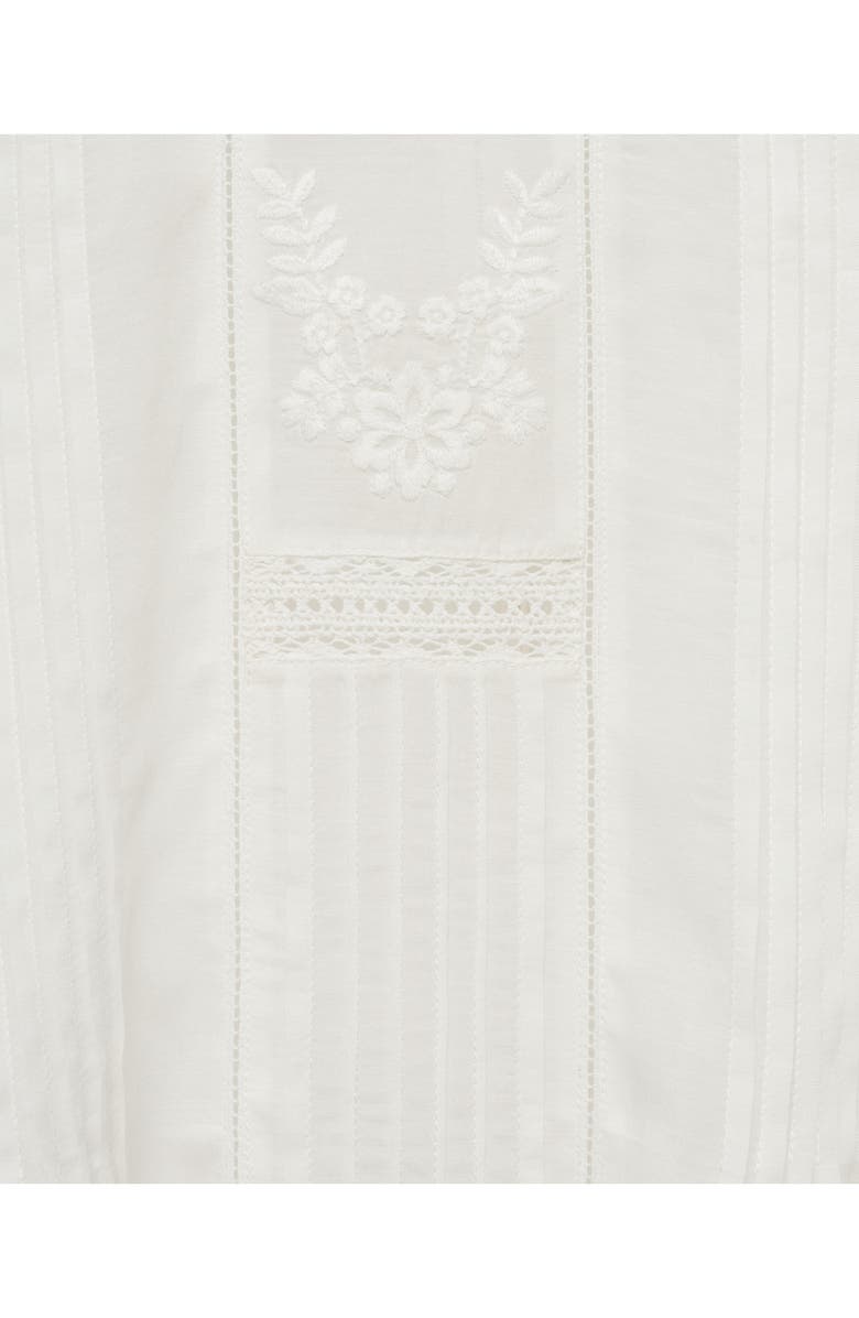 MANGO Embroidered Pintuck Pleat Top, Alternate, color, 