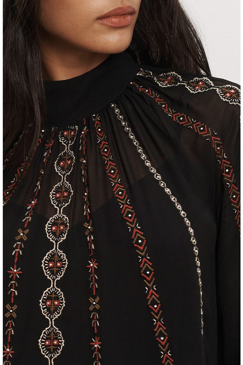 Tairis Embroidered Top, Alternate, color, BLACK