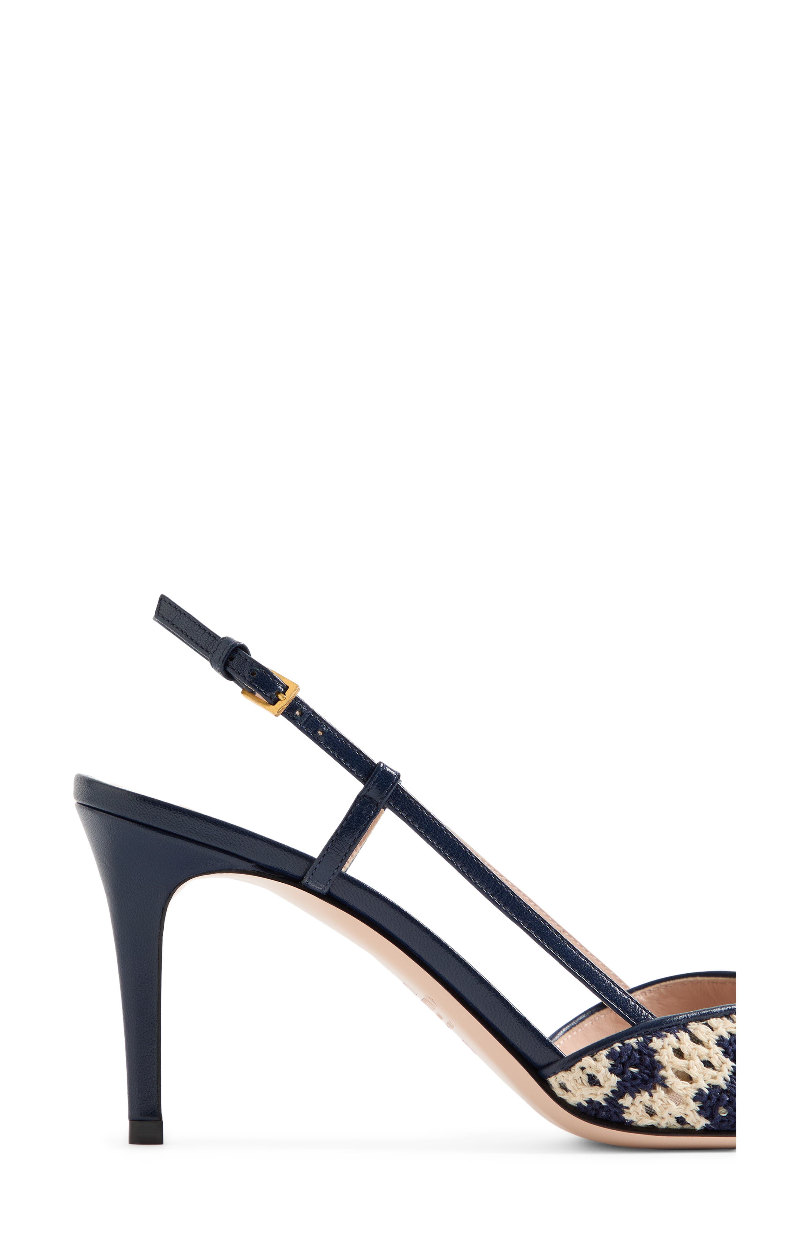 Valentino Garavani VLOGO Crochet Slingback Pump, Alternate, color, 