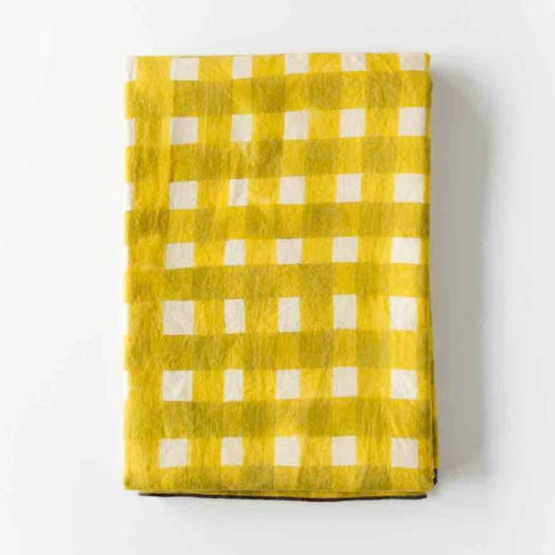 Goldie Home Yellow Cross-hatch Tablecloth