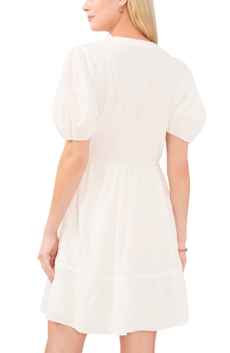 Vince Camuto Ruffle Hem Puff Sleeve Dress, Alternate, color,