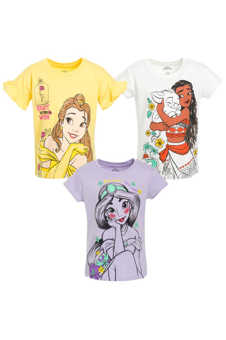 3-Pack T-Shirts, Main, color, Princess Multicolor