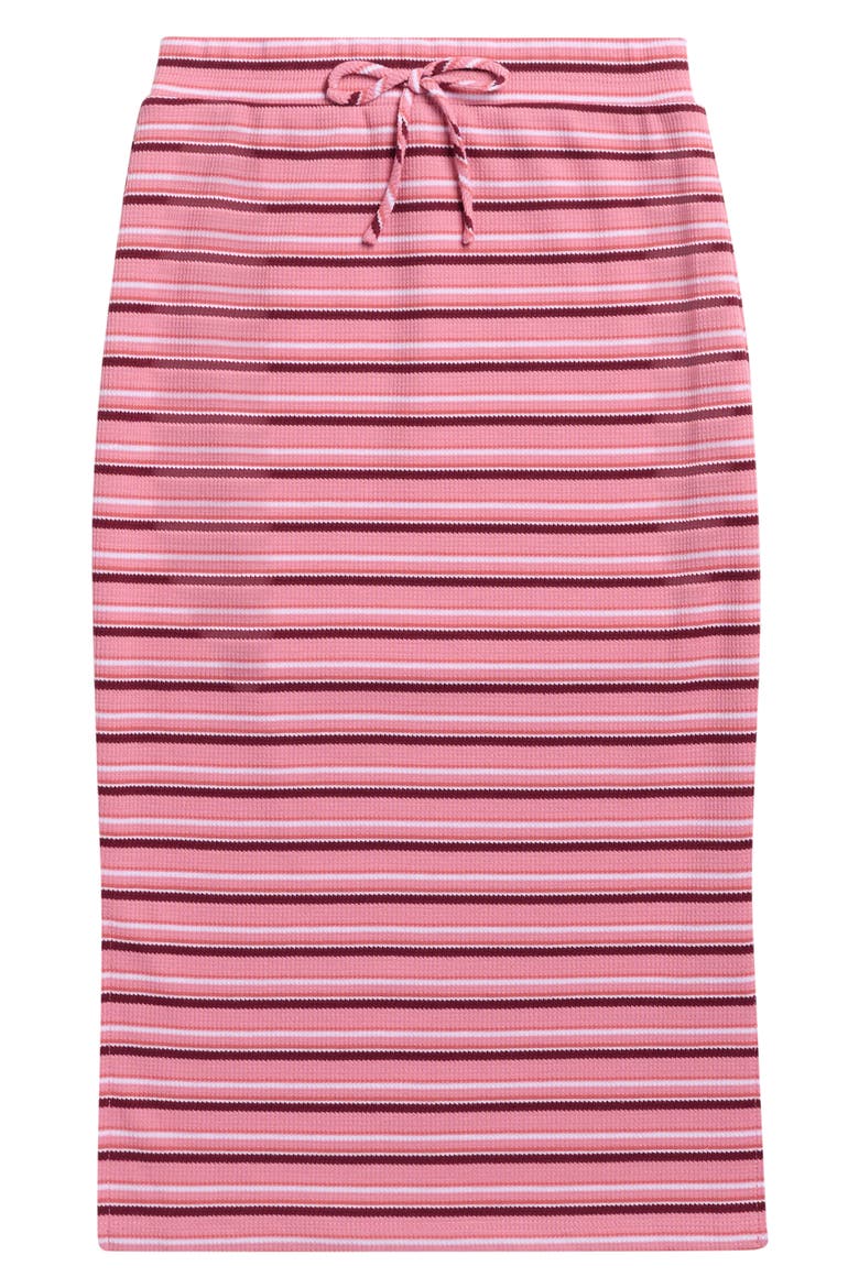 Kids' Stripe Rib Midi Skirt, Main, color, PINK STRIPE