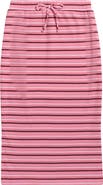 Walking on Sunshine Kids' Stripe Rib Midi Skirt