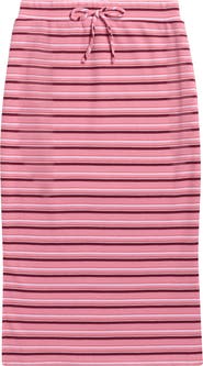 Walking on Sunshine Kids' Stripe Rib Midi Skirt