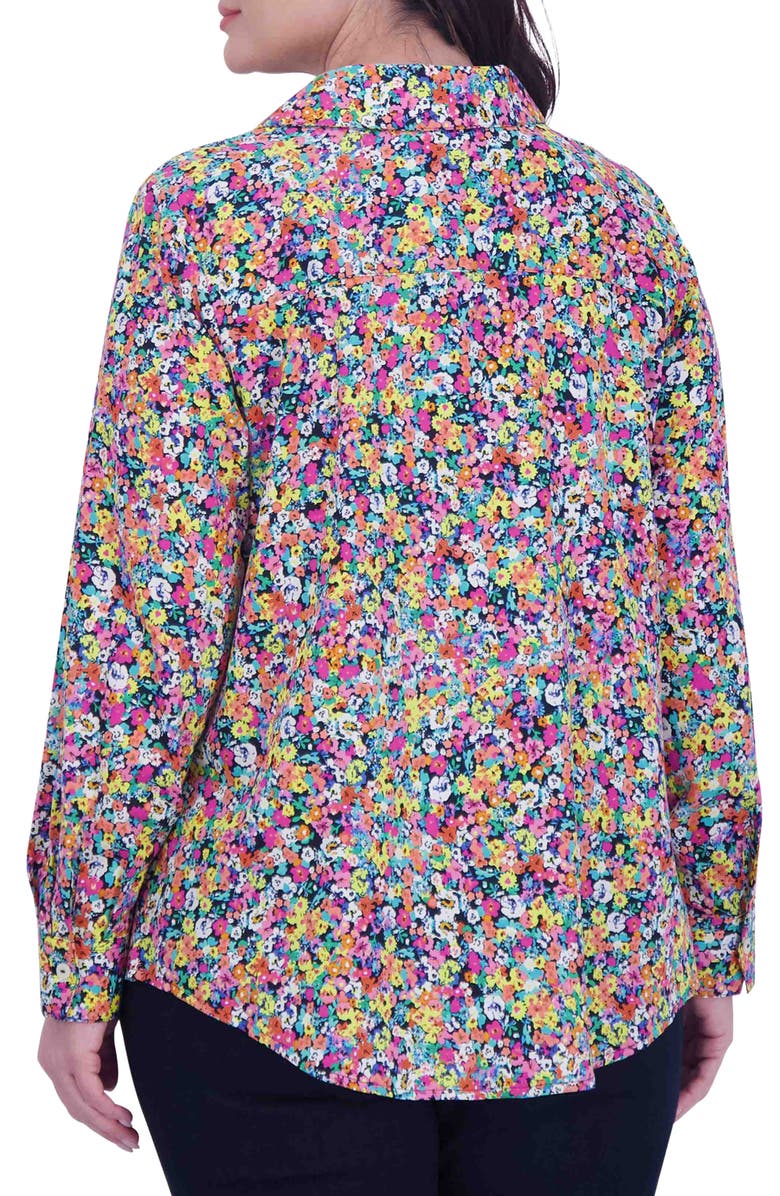 Foxcroft Mary Ditsy Floral Cotton Button-Up Shirt, Alternate, color,