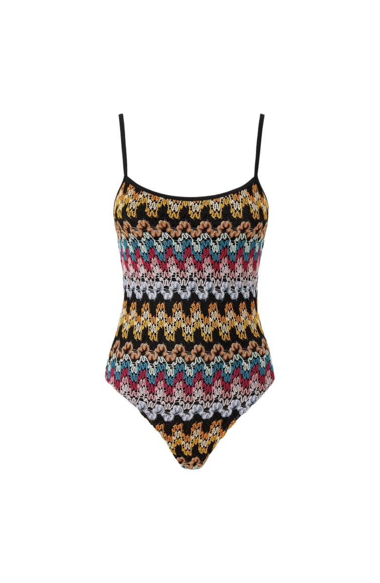 Missoni One-piece Swimsuit In Lamé Viscose Lace, Alternate, color,