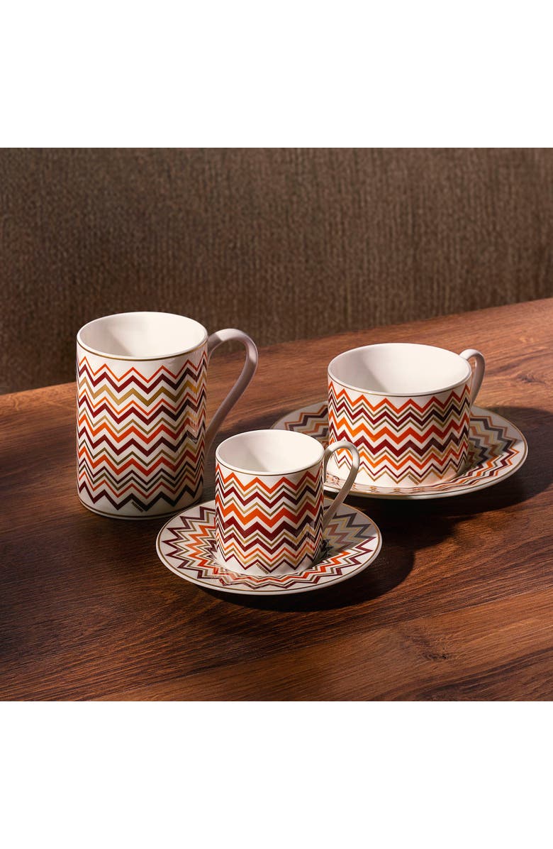 Missoni Tea Cup & Saucer Set Of 6 In Luxury Box, Alternate, color, Multicolor 3