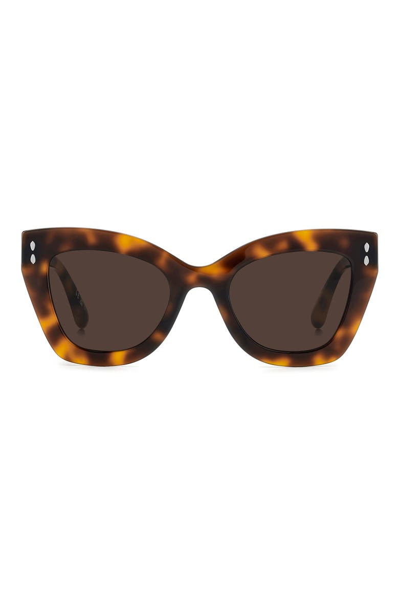 51mm Cat Eye Sunglasses, Main, color, BROWN HAVANA/ BROWN