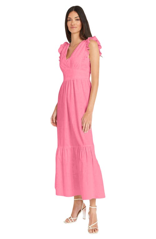 Maggy London Maxi Dress In Pink Flambe
