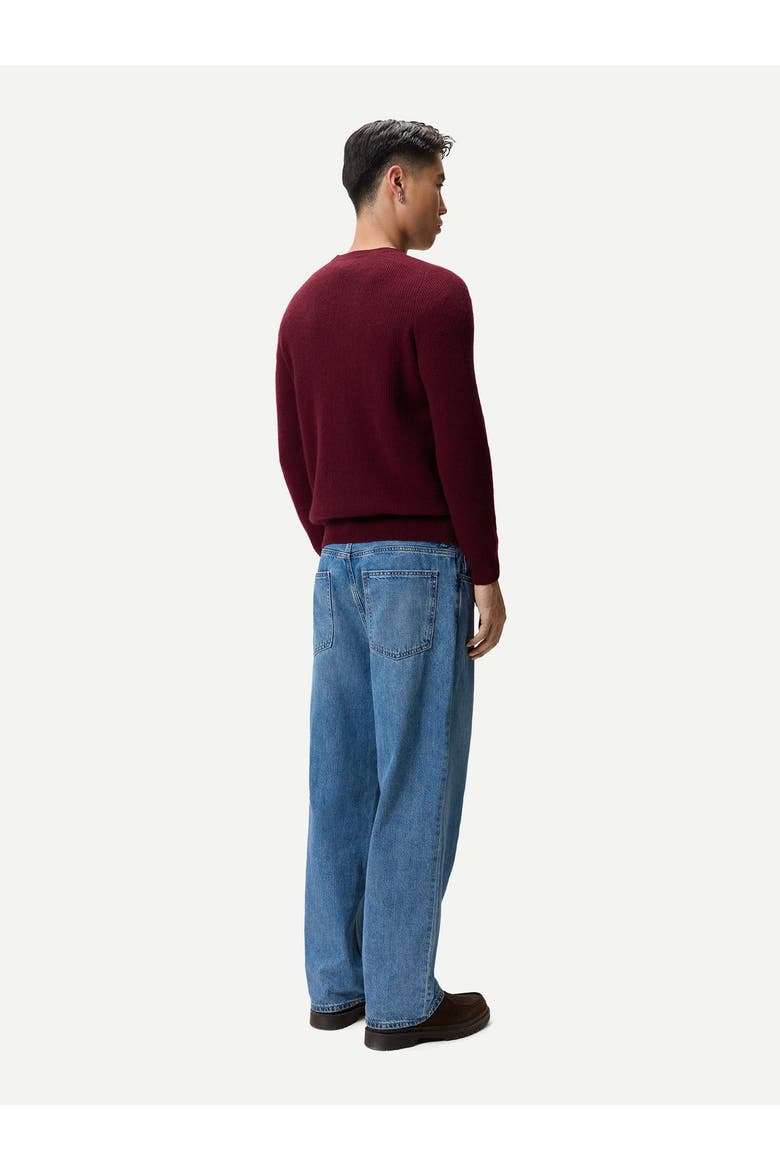 Men's Ribbed Cashmere Sweater, Alternate, color, Zinfandel