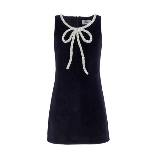 Shop Lola + The Boys Velvet Bow Princess Dress In Black