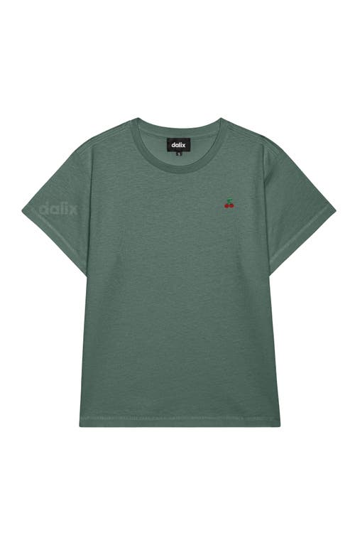Dalix Womens Lil Cherry Lightweight High Waisted Tee In Green