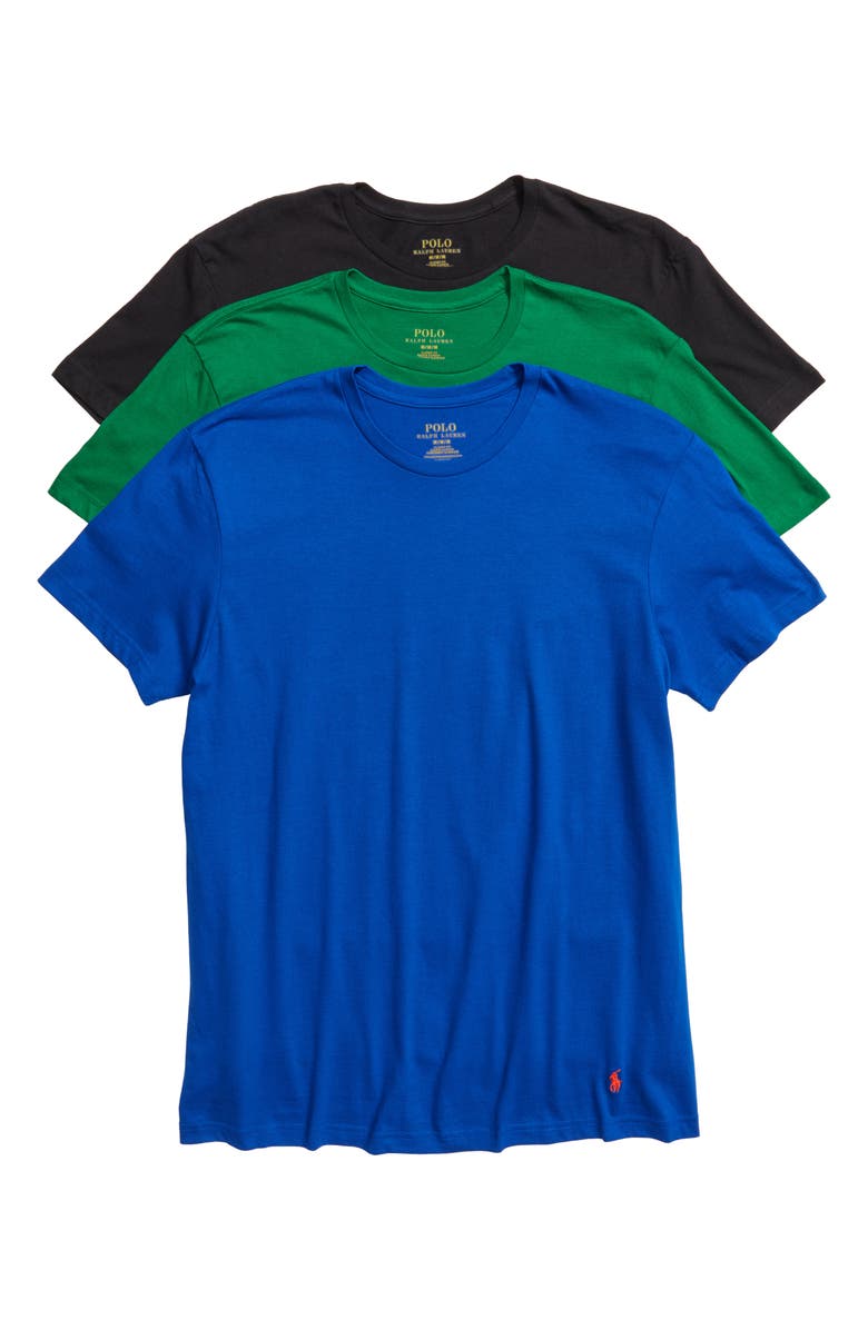 Polo Ralph Lauren 3-Pack Crewneck Cotton T-Shirts, Main, color,