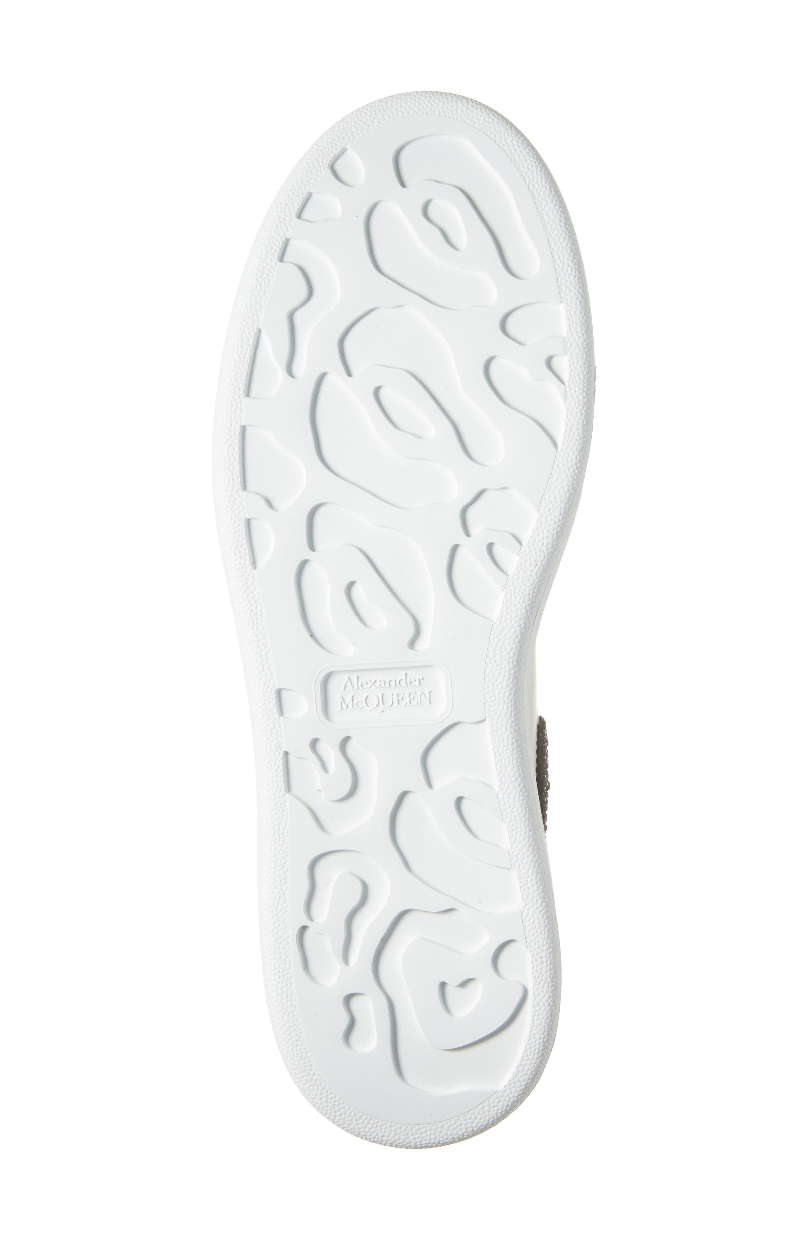 McQueen Oversized Crystal Embellished Sneaker, Alternate, color, White/ Black/ Jet