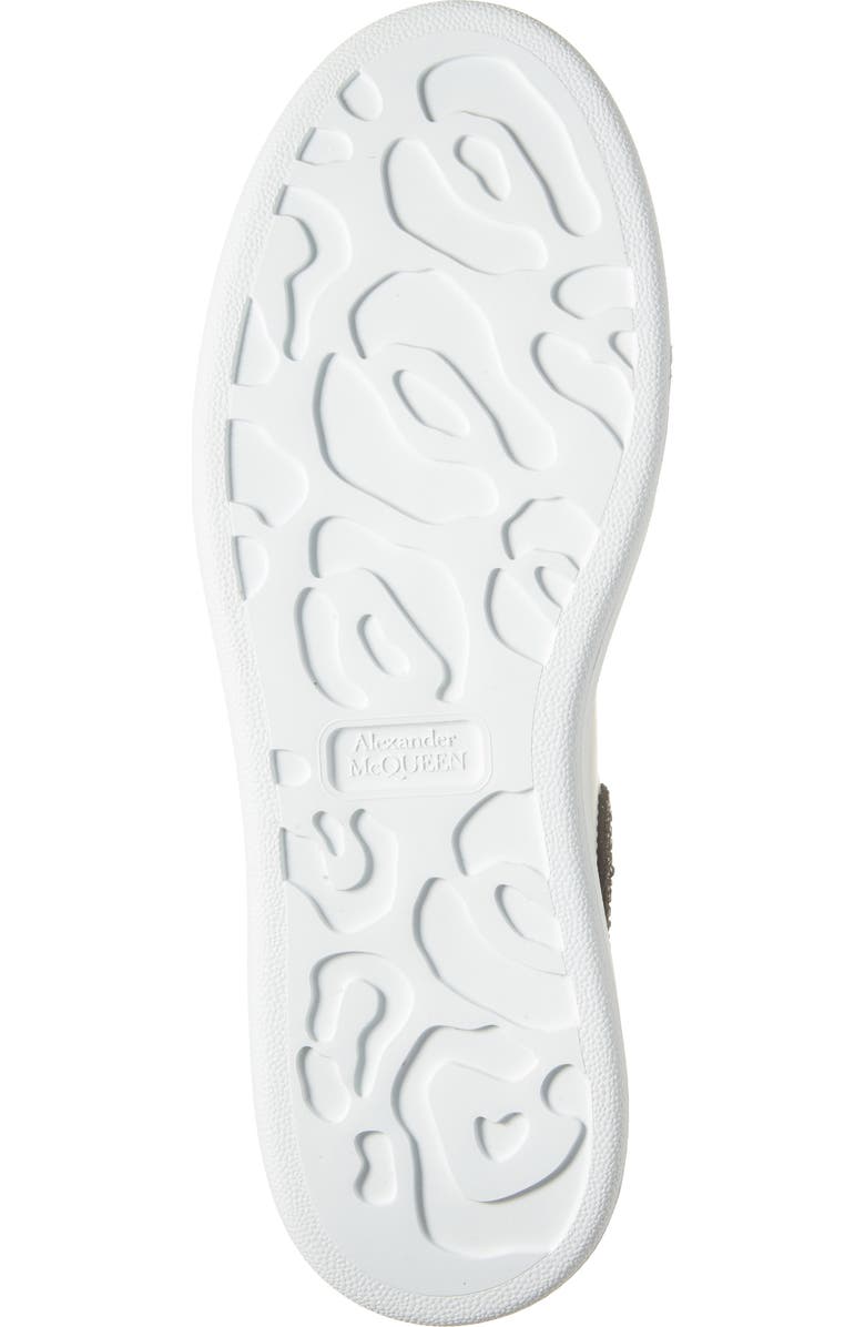 McQueen Oversized Crystal Embellished Sneaker, Alternate, color, White/ Black/ Jet