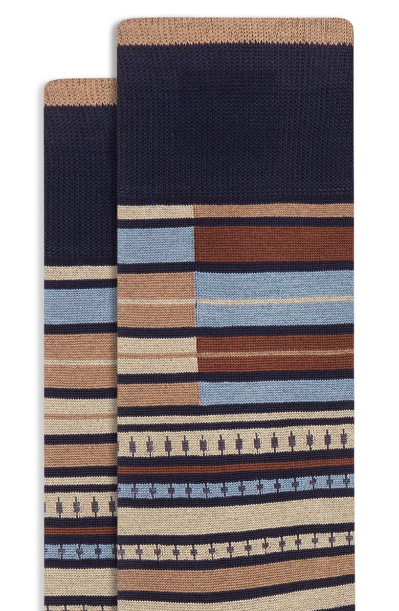Bugatchi Stripe Dress Socks, Alternate, color,