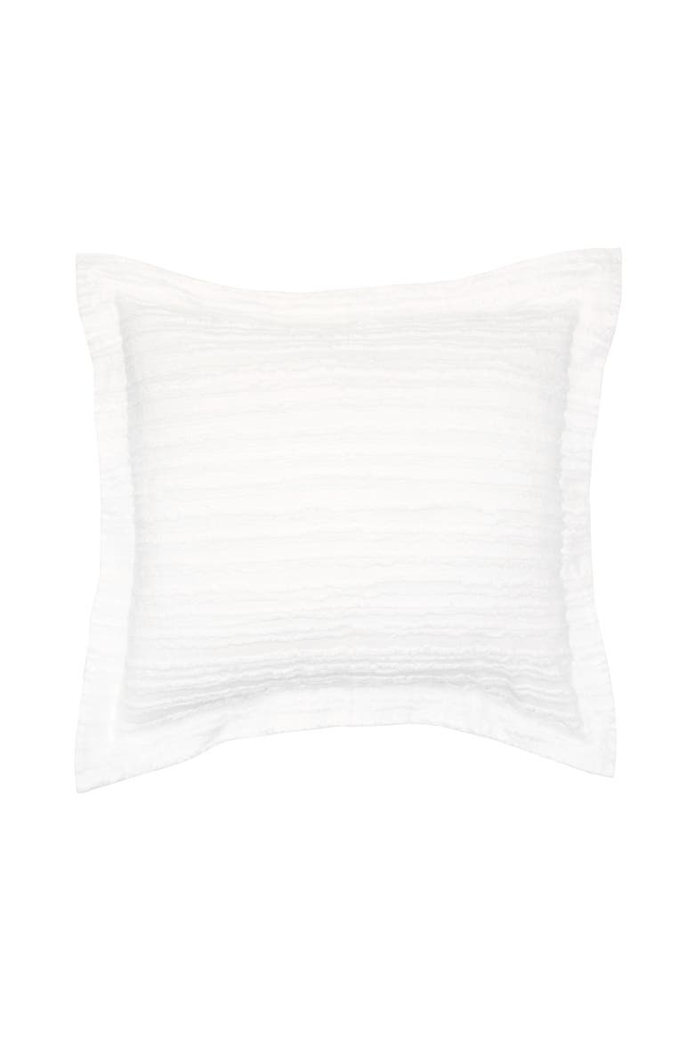 26" x 26" 26 x 26 Eyelashes White Cotton Euro Sham - Machine Washable, Main, color, White