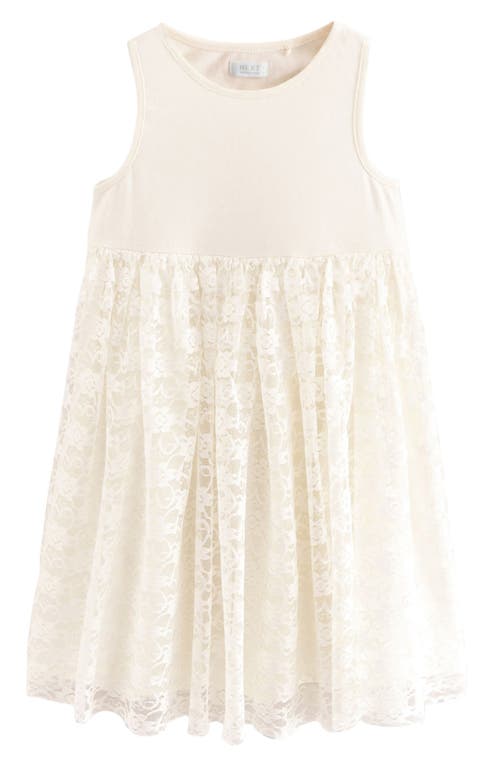 Next Kids' Cotton Graphic T-shirt & Lace Twofer Dress Set