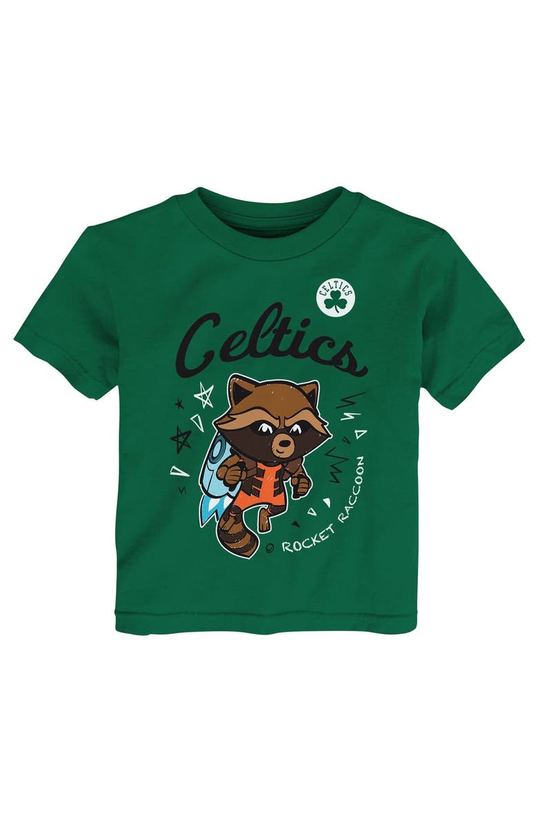 Outerstuff Toddler Heather Gray Boston Celtics Two-Piece Guardians Of The Galaxy T-Shirt Set, Alternate, color, Heather Gray